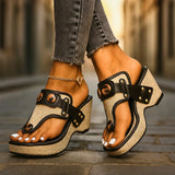 Women's Wedge Thong Sandals