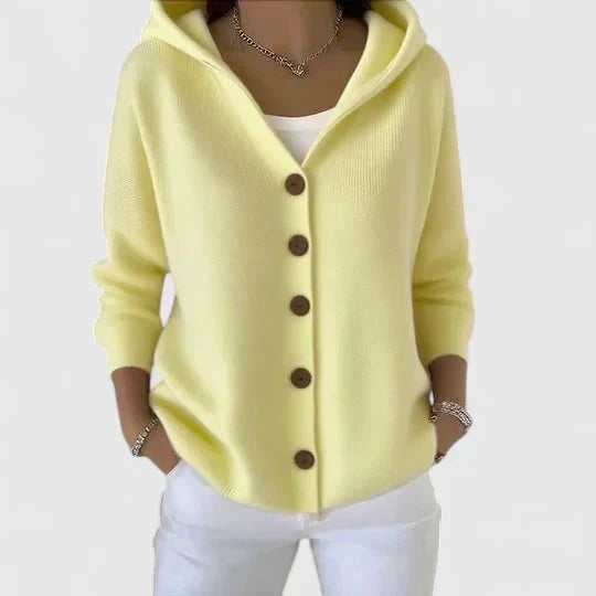 Button-Down Hooded Cardigan