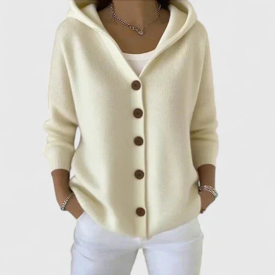 Button-Down Hooded Cardigan