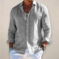 Casual Button-Front Point Collar Shirt