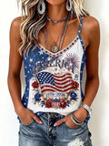 Patriotic Anniversary Print Camisole