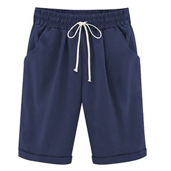 Elastic-Waist Drawstring Shorts