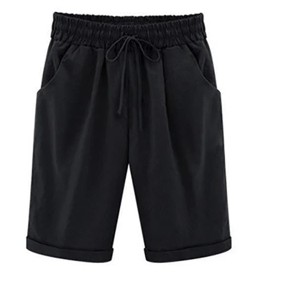 Elastic-Waist Drawstring Shorts