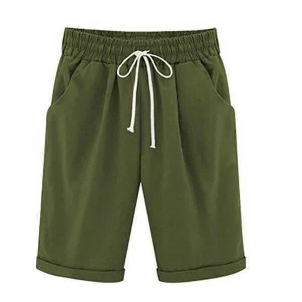Elastic-Waist Drawstring Shorts