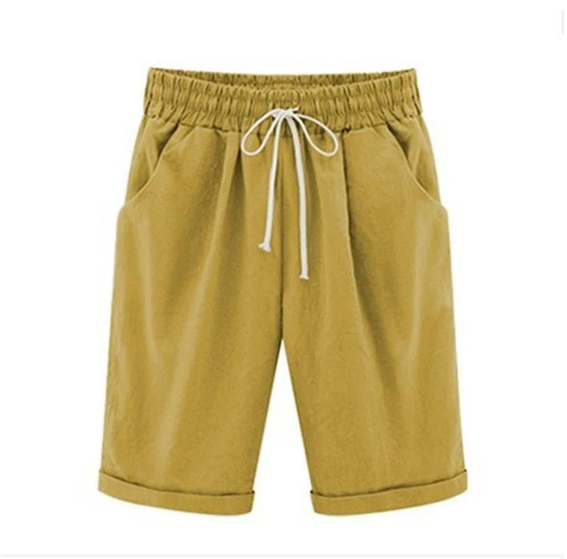 Elastic-Waist Drawstring Shorts