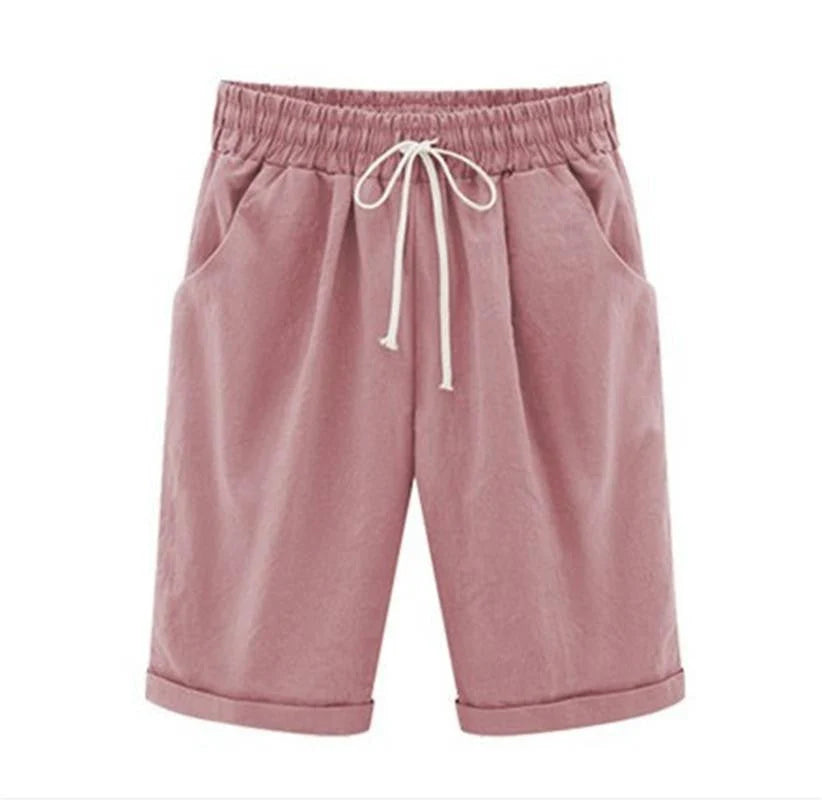 Elastic-Waist Drawstring Shorts