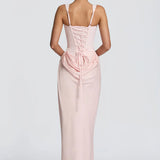 Lace-Up Corset Maxi Dress