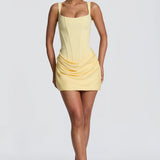 Lace-Up Corset Mini Dress