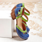 Women's Buckled Block Sandals