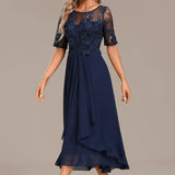 Embellished Lace Midi Dress
