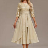 Embellished Lace Midi Dress