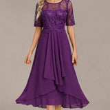 Embellished Lace Midi Dress