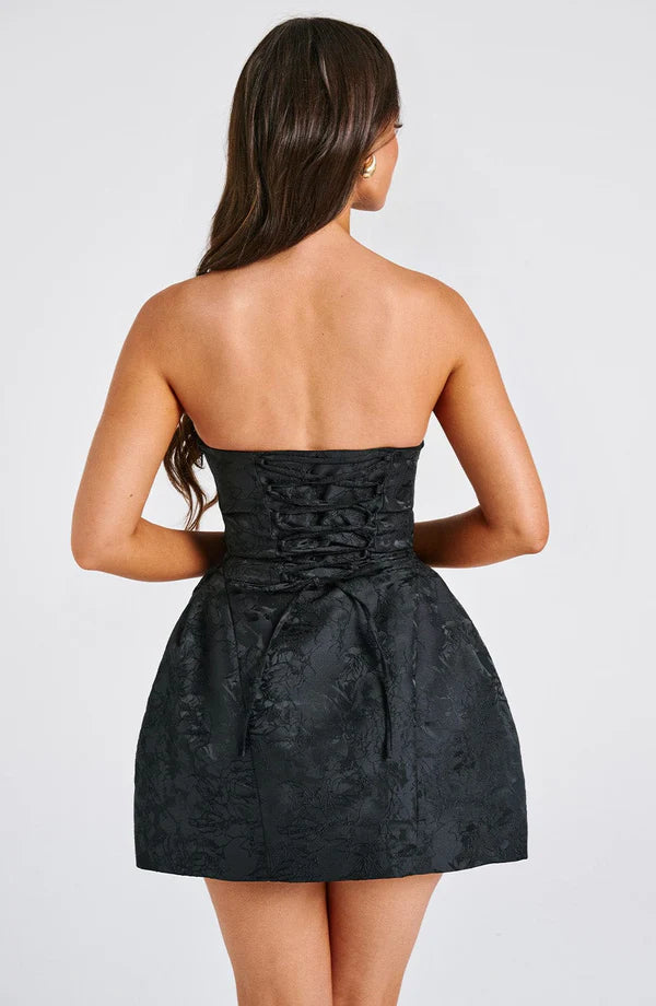 Strapless Bow Mini Dress