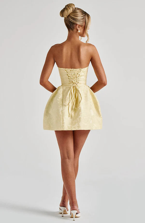 Strapless Bow Mini Dress