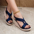 Woven Criss-Cross Wedge Sandals