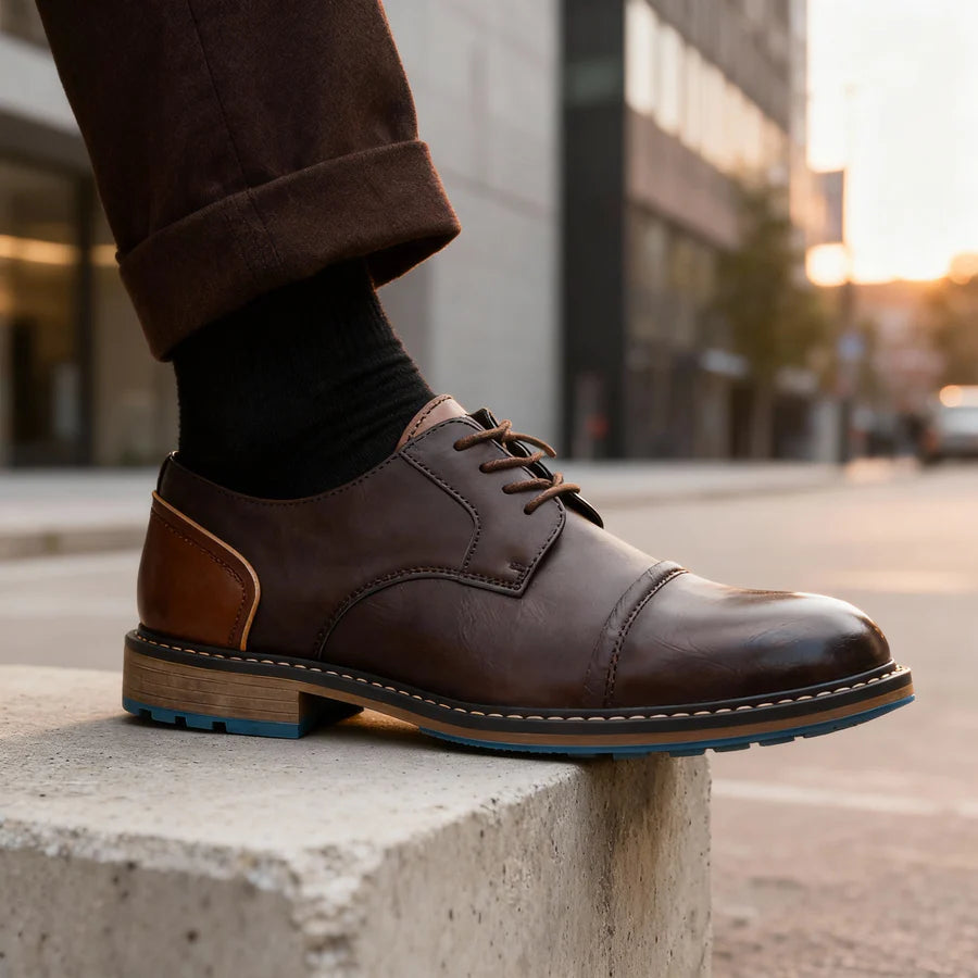 Deep-Grained Cap-Toe Derbies
