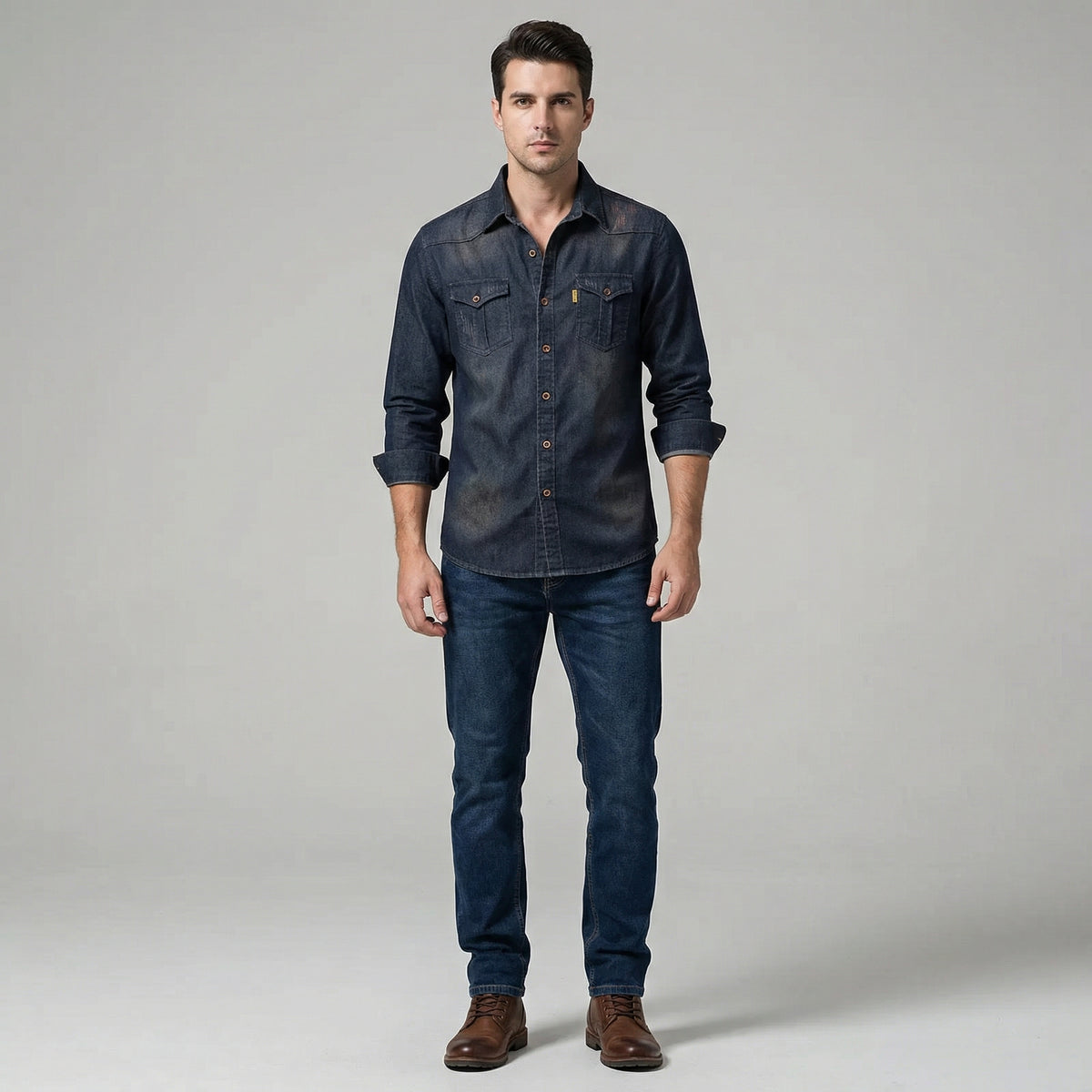 Denim Button-Up