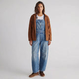 Wide-Leg Denim Overalls