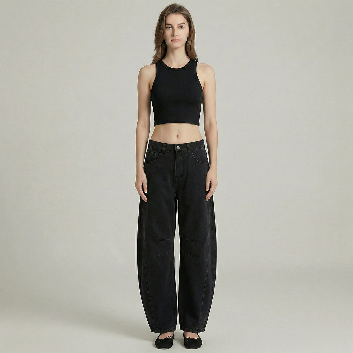 Everly Barrel-Leg Denims