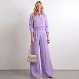 Wide Leg Linen Palazzo Pants