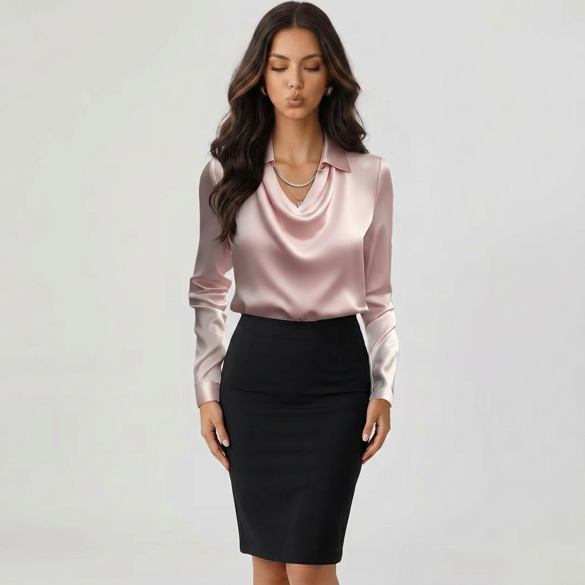 Cowl Collar Blouse