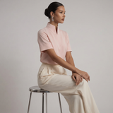 Stand Collar Short Sleeve Blouse