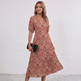 Amalia Floral Tassel Tie Maxi Dress
