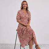 Amalia Floral Tassel Tie Maxi Dress