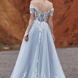 A-Line Sweep Train Wedding Dress
