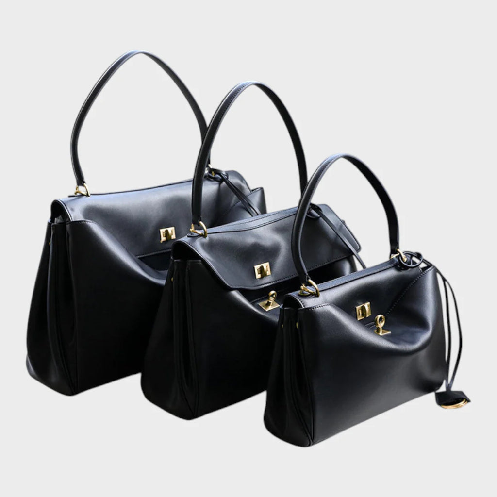 Minimalist Turn-Lock Flap Handbag