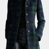 Women's Structured Plaid Coat