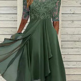 Embellished Lace Midi Dress