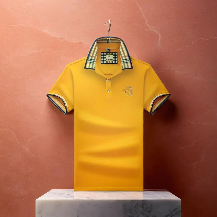 Polo Shirt Check Collar