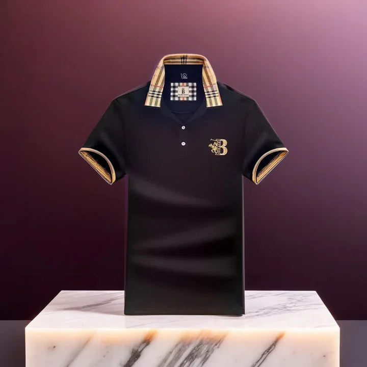 Polo Shirt Check Collar
