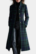 Women's Structured Plaid Coat