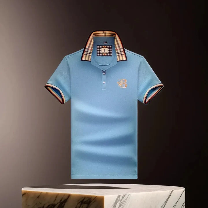 Polo Shirt Check Collar