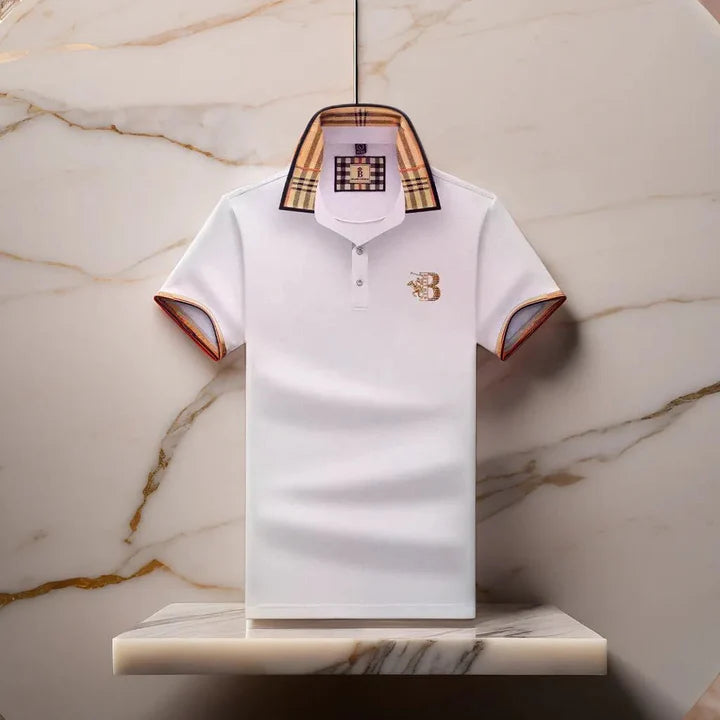 Polo Shirt Check Collar