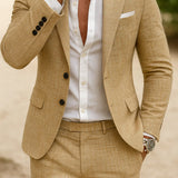 Men's Slim Fit Blazer Trouser Suit Set