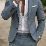 Men's Slim Fit Blazer Trouser Suit Set