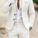 Men's Slim Fit Blazer Trouser Suit Set