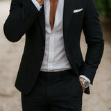 Men's Slim Fit Blazer Trouser Suit Set