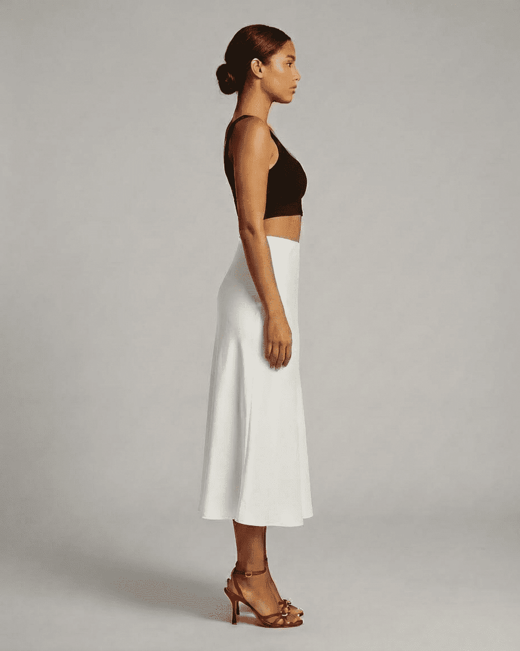 White Luna Midi Skirt