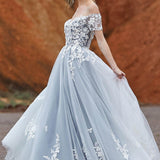 A-Line Sweep Train Wedding Dress