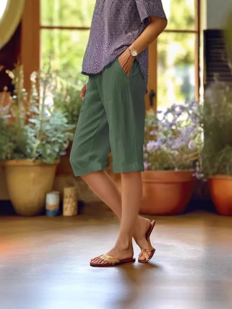 Straight Leg Capri Pants