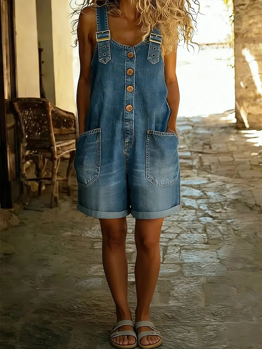 Denim Short Dungarees