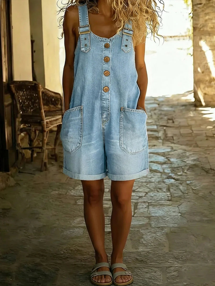 Denim Short Dungarees