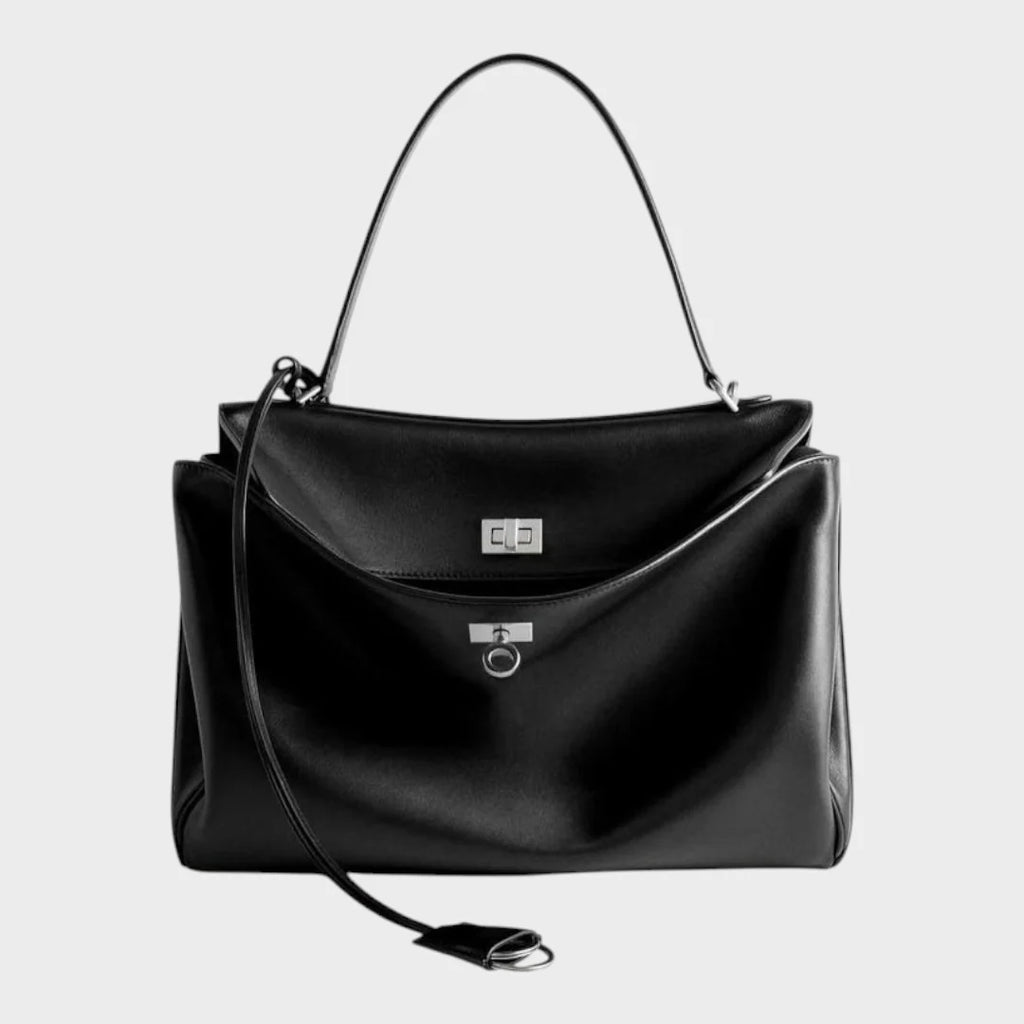 Minimalist Turn-Lock Flap Handbag