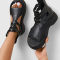 Multi-Strap Orthopedic Platform Sandals