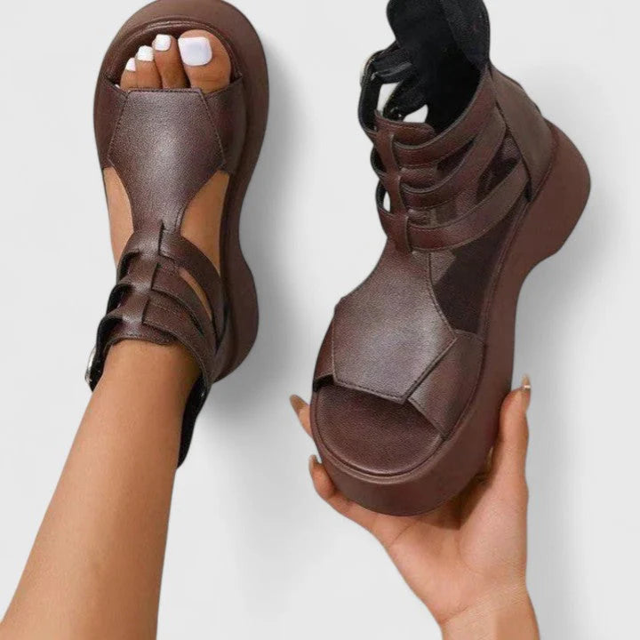 Multi-Strap Orthopedic Platform Sandals