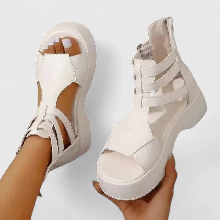 Multi-Strap Orthopedic Platform Sandals